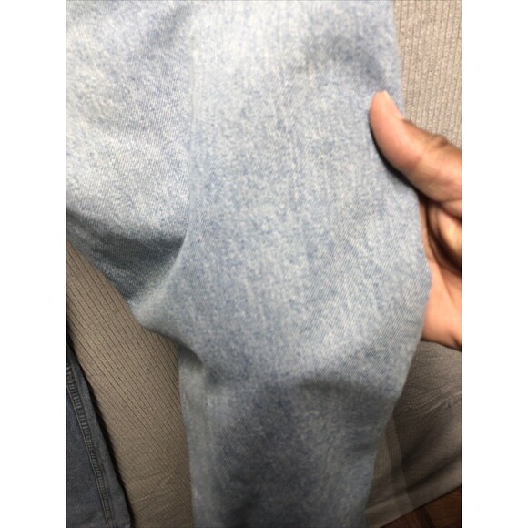 H&M Denim Boyfriend Jeans 25/32 Low Waist Tapered Leg Stained Factory Destroyed - Picture 14 of 15